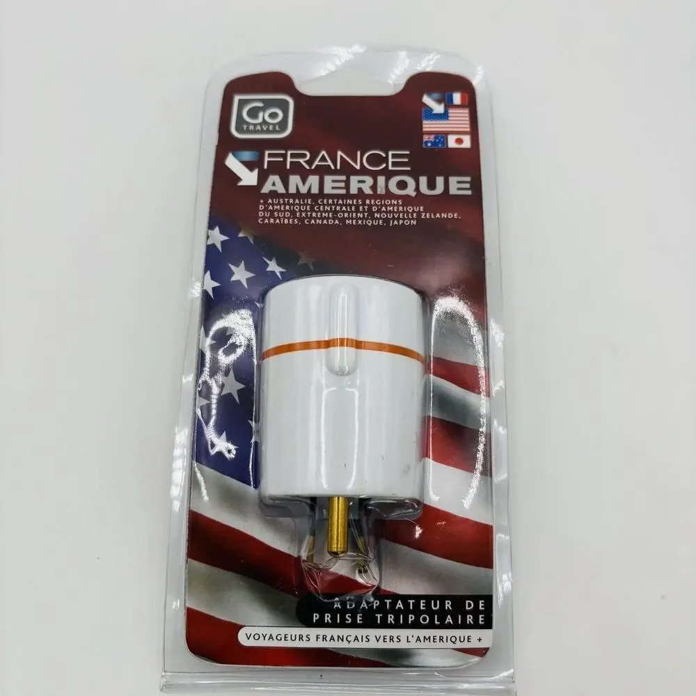 Go Travel Compact European EU-US Plug Adapter, Europe Type C/E/F Plug Converter